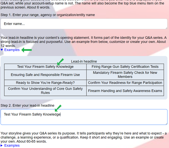 Screen for creating your Name, Headline, and Story content image