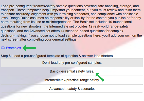 Menu label and introduction message for your first Q&A set image