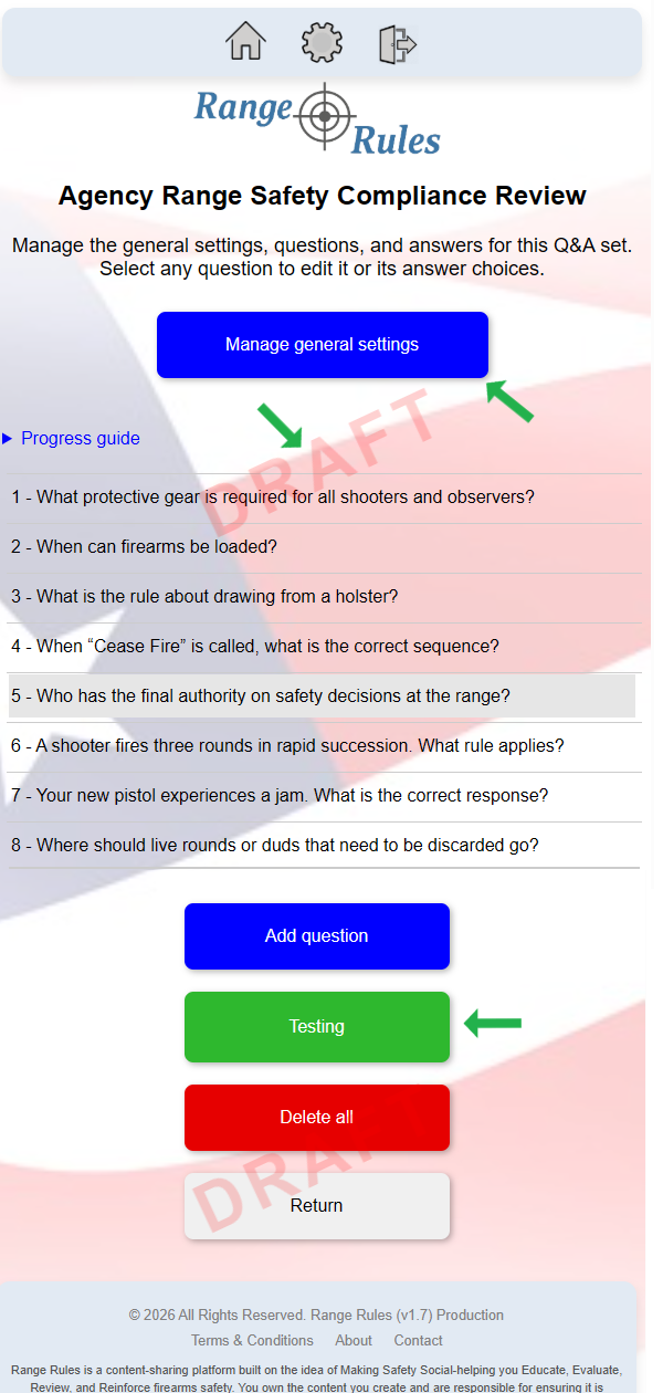 Manage general settings image